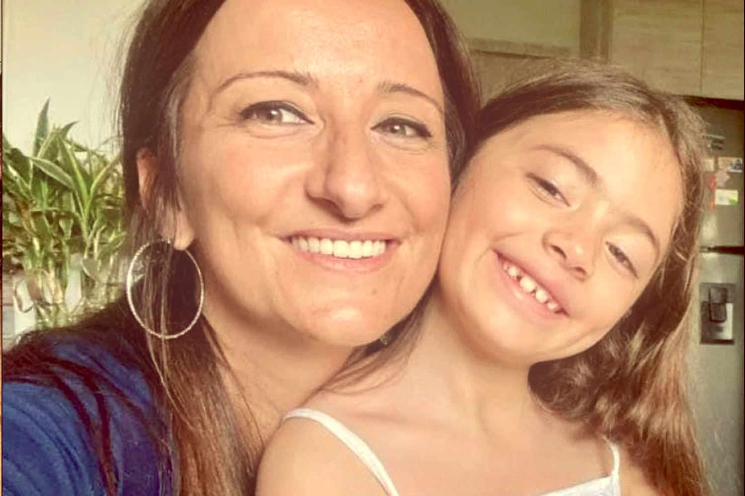 People watching a concert. Photo with a purple hue